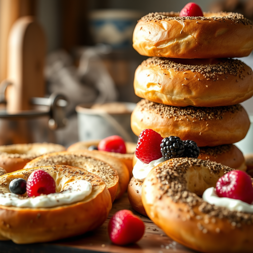 Bagels de Iogurte Grego com Alto Teor de Proteína: O Café da Manhã que Você Merece